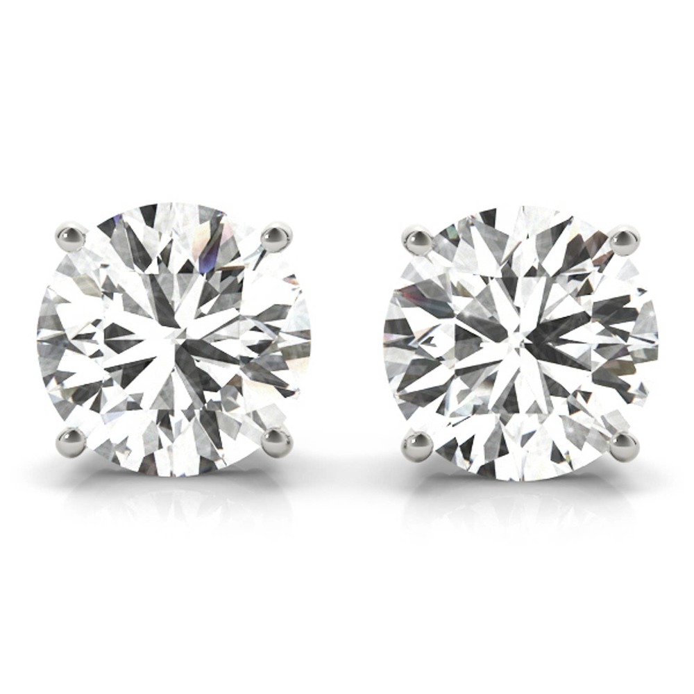 1/5 CT LAB DIAMOND STUD 14KWG IGI CERT F-G VS2-SI1
